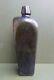 Nice Antique Dark Green Glass Square Gin Bottle Dutch Or English 18th/19th C