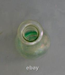 Nice Antique clear green glass medicine bottle, Dutch 18th. Century