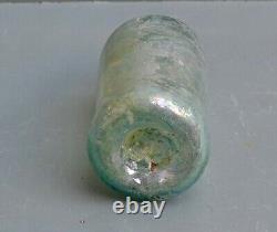 Nice Antique green glass medicine bottle, Dutch early 17th century