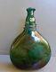 Nice Antique Green Glass Saddle Flasks-bottle, Islamic Middle East 18th. 19th. C