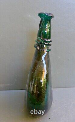 Nice Antique green glass saddle flasks-bottle, Islamic Middle East 18th. 19th. C