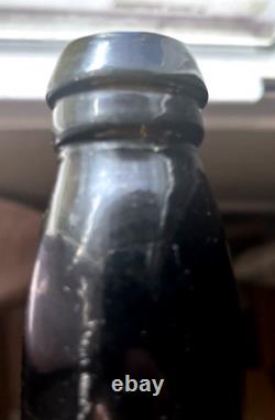 Nice Dark Olive Green Rum Bottle Scratchy Pontil Crude Lip 1830's Era Clean L@@k