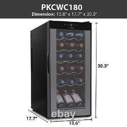 NutriChef PKCWC180 18 Bottle Wine Chilling Refrigerator Cellar withAir Tight Seal