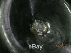 Ocean Fla Keys Shipwreck Findpontiled Bulbous1700's Black Glass Dutch Onion