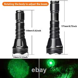 Odepro kl52 Plus zoomable Hunting Flashlight red Light with Green Light White