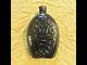 Olive Green Black Glass Pontil Cornucopia & Urn Flask C1840 From New Orleans Dig