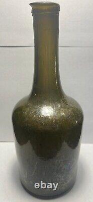 Original ca. 1780 Dutch Constantia Wine Dark Glass Bottle
