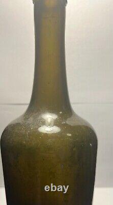 Original ca. 1780 Dutch Constantia Wine Dark Glass Bottle