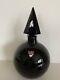 Orrefors Crystal Perfume Bottle Anne Nilsson Black Rare Art Glass 2 Stoppers