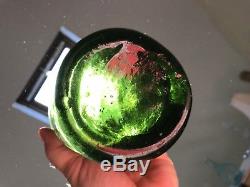 Pontil Bottle Moss-Green 1700's Black-Glass Spirits Crude Lip + Sand Chip Base