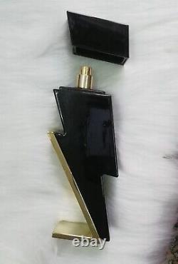 Pre owned Empty Black glass perfume bottle atomizer