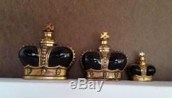 Prince Matchabelli CrossTop Black Glass Crown Perfume Bottle SMALL BOTTLE ONLY