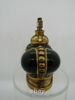 Prince Matchabelli Crown Shape Perfume Bottle, Large Black Glass