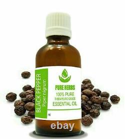 Pure Herbs Black Pepper 100% Pure & Natural Piper nigrum Essential Oil
