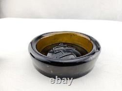 RARE 19th CENTURY BLACK GLASS 8 Hand Blown Bottle PAPERWEIGHT