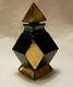 Rare French Art Deco Comercial Black Glass Perfume Bottle