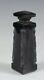 Rare! Lalique Figural Ambre D'orsay Black Glass Perfume Bottle Excellent