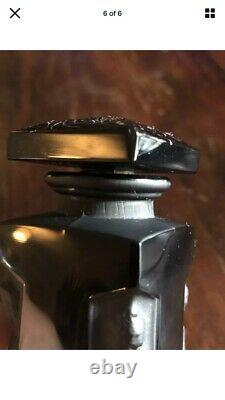 RARE Lalique Figural Ambre D'Orsay Black Glass Perfume Bottle See Photos