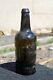 Rare Antique Black Glass Whisky Bottle Hoffman & Sons Patent Shoulder 1830s