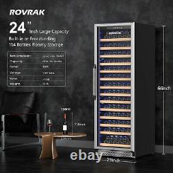 ROVRAK 18/32/154 Bottle Wine Cooler Tabletop Freestanding Wine Fridge Glass Door
