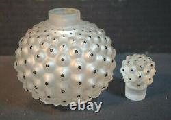 R. Lalique Embossed Opaque Perfume Bottle with Black Dots