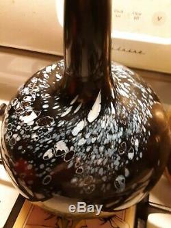 Rare Antique Black Glass Onion Bottle Alloa 1830s