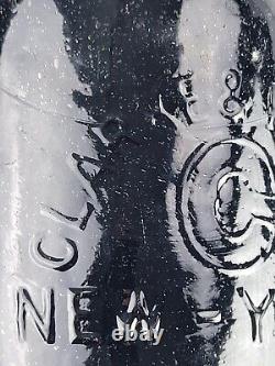 Rare Antique Bottle Clarke & White New York Mineral Water Black Glass
