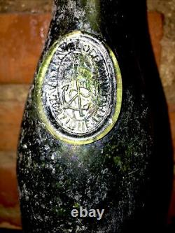 Rare Black Glass Anchor Wine Bottle
