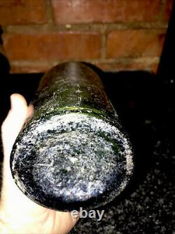 Rare Black Glass Anchor Wine Bottle