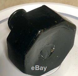 Rare Black Glass Antique Ink Bottle Recovered From A Shipwreck
