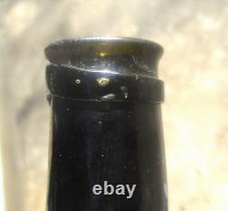 Rare Black Glass Iron Pontil Wynand Fockink Liquor Bottle 1850's Era Clean L@@k