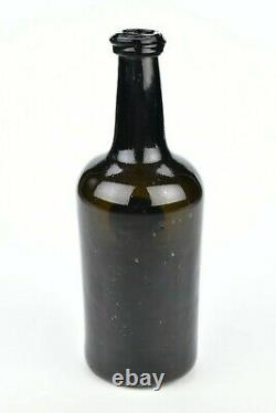 Rare English Black Glass HHC Seal Bottle 18th Century