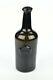 Rare English Black Glass Hhc Sealed Wine Bottle 18th Century