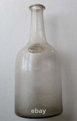 Rare French 18th Century, Blown Glass, Sealed Bottle