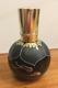 Rare Marcel Franck Paris Vintage Art Glass Perfume Bottle Black Gold Almost Full
