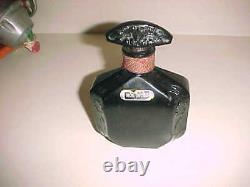 Rare Perfume Bottle 1930 Mon Peche Art Deco Black Glass Beauty