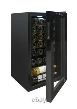 Refrigerator Wine Cooler Fridge 28 Bottle Digital Control Glass Door Quiet
