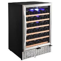 Refrigerator Wine Cooler Fridge 48 Bottle Capacity Digital Control Glass Door US
