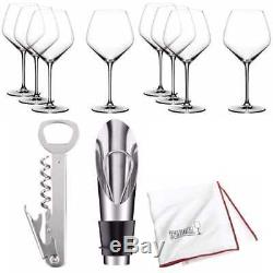 Riedel Extreme Crystal Pinot Noir Wine Glass, Set of 8 with Bottle Opener