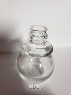 Round Clear Glass Bottle W Blk plastic twist off cap 1oz thick Essential Oils