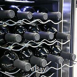 SALE 20 Bottle Thermoelectric Wine Cooler With Black Tinted Mirror Glass Door