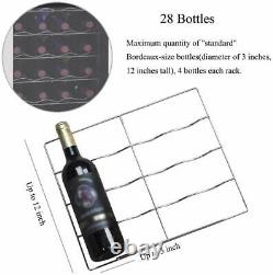 SMAD 28 Bottle Drink Compact Wine Fridge Glass Door Beverage Cooler Refrigerator