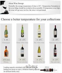 SMAD 35 Bottle Drink Compact Wine Fridge Glass Door Beverage Cooler Refrigerator