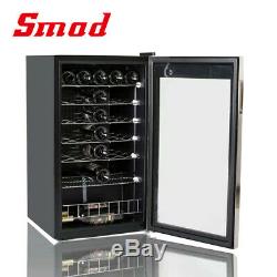SMAD 35 Bottles Wine Cooler Cellar Fridge Refrigerator Compressor Glass Door Bar