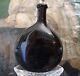 Small Antique French Black Glass Alcohol Armagnac Bottle 18th Pontil Scare 1