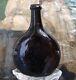 Small Antique French Black Glass Alcohol Armagnac Bottle 18th Pontil Scare 2