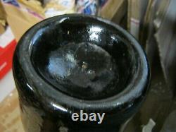 Sand Pontiled Black Glass 1820's English Square Sided Mallet