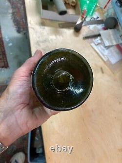 Savannah Ga Open Pontil Black Glass Long Neck Utility Bottle Dutch Porter