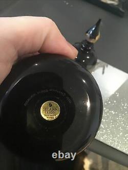 Selkirk Glass Studio 24ct Gold Azure Flake Design Perfume Bottle & Paperweight