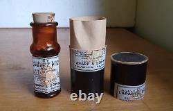 Sharp & Dohme Baltimore Emb Label & Tube 100 Yr Old Lapactic Pills Poison Bottle